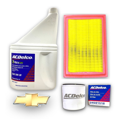 Kit Filtros Chevrolet Onix Spin Prisma + 4l Aceite Sintetico