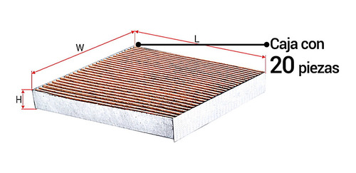 20 Filtros Aire Acondicionado Antivirus A3 1.8l 4 Cil 13/16