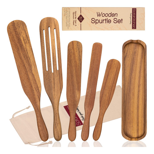 Spurtle Madera Herramienta Cocina Cmo Ve Tv-5 + Para