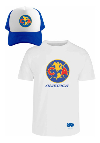 Kit Playera + Gorra Modelo Club América Águilas Liga Mx