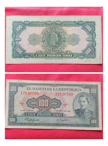 Billete  100 Pesos , 1960.