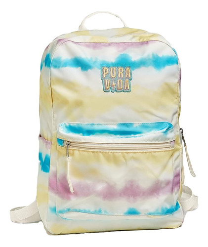 Mochila Viaje Pura Vida Tie Dye Poliéster 400d, Parche Gran