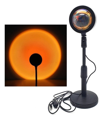 Lámpara Velador Usb Proyector Arcoíris Atardecer Tik Tok
