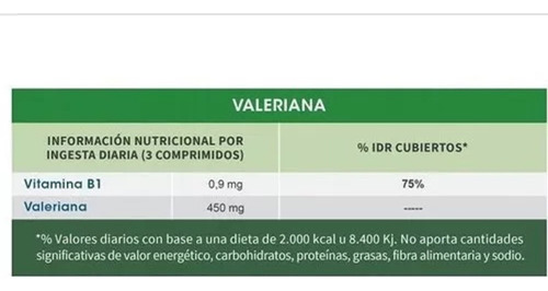 Garden House Valeriana Vitamina B1 20 Comprimidos
