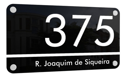 Placa Numero Residencial Gg Nome Rua Sinalização Acrílico