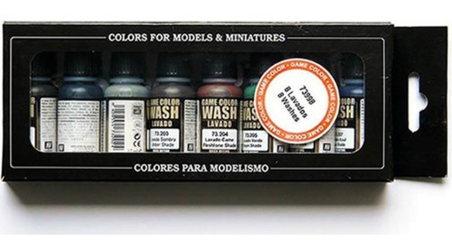 Kit Game Color Washes 73998 Vallejo Modelismo Miniaturas