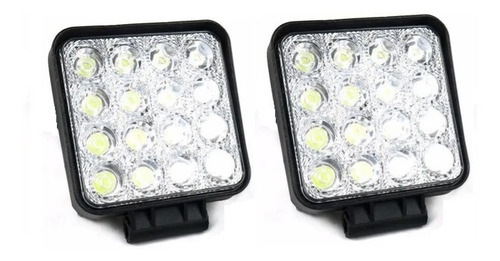 2 Faro Barra Led Cuadrado 4x4 Camioneta Auto Moto Cuatri 48w