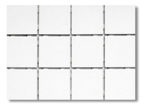 Azulejo 10x10 Ceramica Revestimiento En Malla Cocina Baño Blanco Mate
