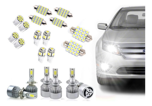 Kit Lâmpada Led Fusion 2010-2013 - Farol E Milha H11 H7