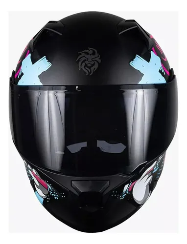 Casco Moto Mujer Biker Ich Fucsia Negro Orale Dot Integral