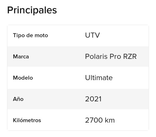 Utv Polaris Pro Rzr180hp Ultimate 2021 Km 2700 Permuto
