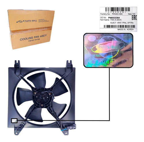 Imagen 9 de 10 de Electroventilador Principal Optra Limited Desing Original