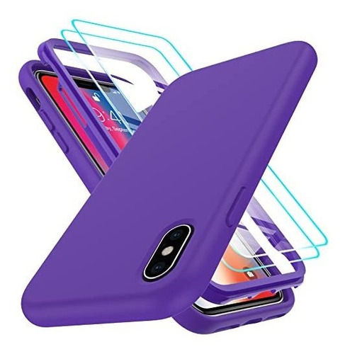 Leyi Para iPhone 10 Case, iPhone X Case Con [2 X 8jk8m