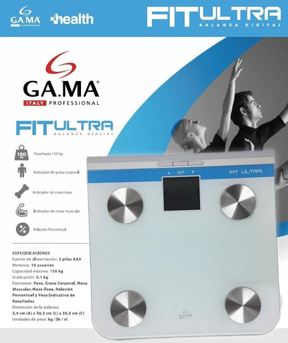 Imagen 3 de 10 de Balanza Gama Electronica Digital Exacta Vidrio Transparente