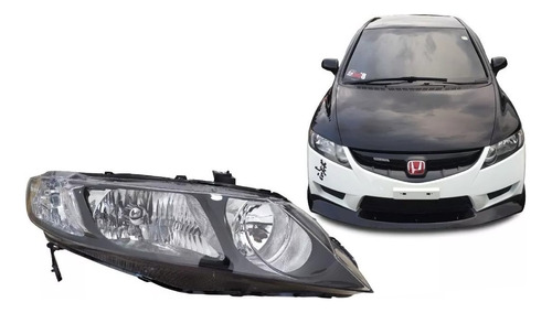 Optica P/ Honda Civic Exs 2006 2007 2008 2009 2010 2011 2012