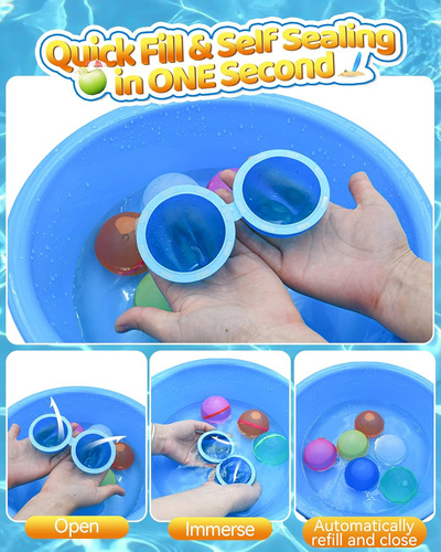 Soppycid Globos De Agua Magneticos Reutilizables, Bomba D...