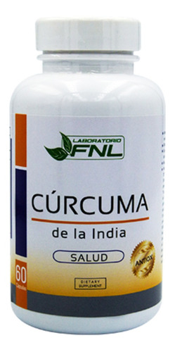 Curcuma De La India 60 Caps 500mg Fibra Proteína Omega 3