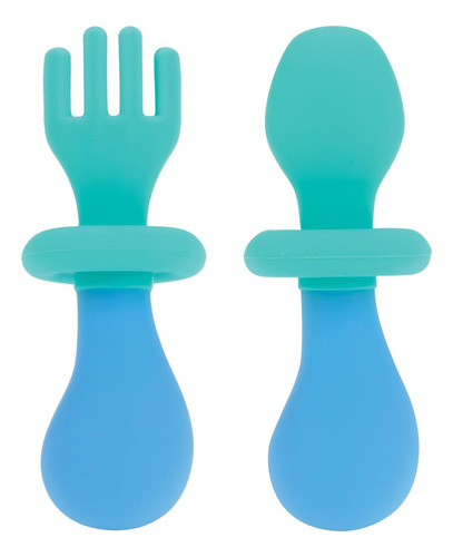 Nuby First Juego De Tenedor Y Cuchara - Utensilios Con Prote