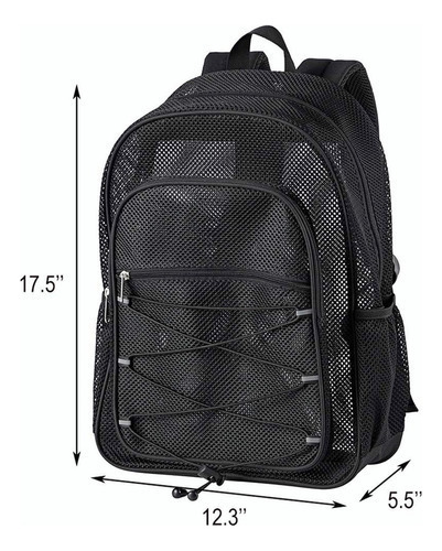 Mochila Transparente De Malla Resistente