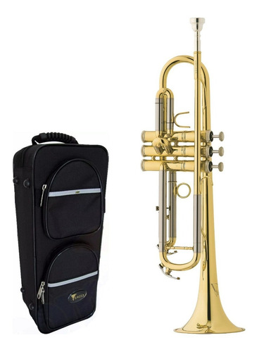 Trompete Eagle Tr504 Sib Laqueado Com Case Luxo