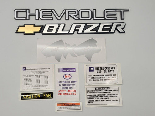 Chevrolet Blazer Calcomanías Y Emblemas 