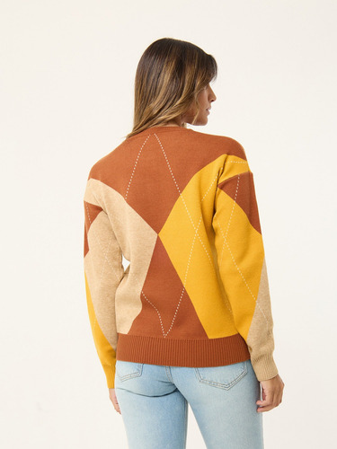 Sweater Rombos De Bremer Tejido Grueso