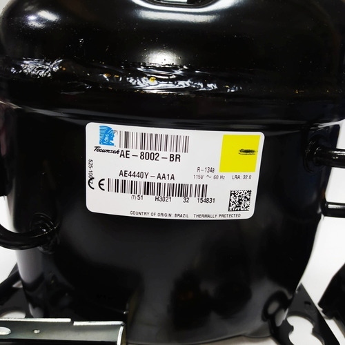 Imagen 2 de 4 de Compresor Tecumseh 1/3+ Hp Alta Ae4440y R-134z 110v 60 Hz