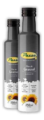 Kit 2 Óleo De Girassol Pazze 250 Ml Sabor Natural