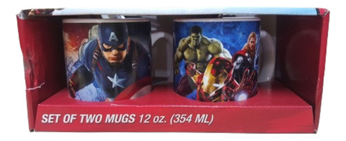 Juego De Vasos En Porcelana De Marvel Avengers De Colección