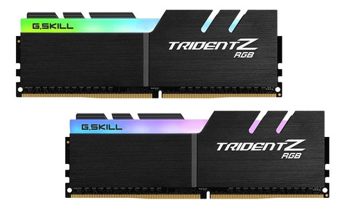 Memória RAM Trident Z RGB color preto  64GB 2 G.Skill F4-4400C19D-64GTZR