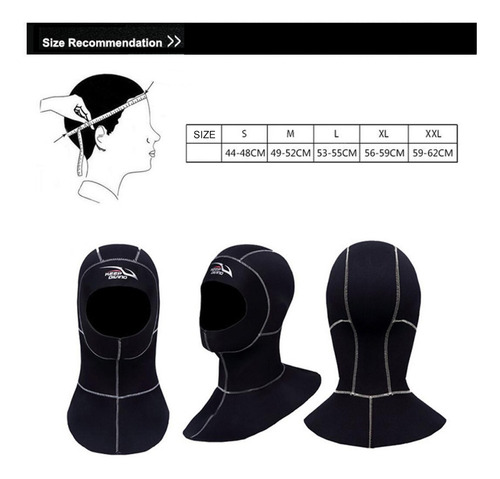 Imagen 10 de 12 de Gorro De Buceo Costura Blanca L