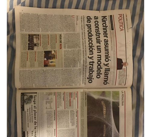 Tapa Diario Clarín 26/5/2003 Asunción Néstor Kirchner (Usado)