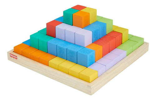 Fisher-price Juguete Pirámide De Bloques De Madera