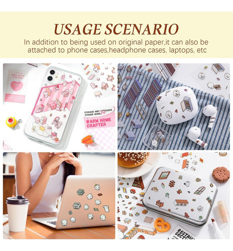 16 Pegatinas 3d Diy Bosjct Para Crear Escenas Kawaii