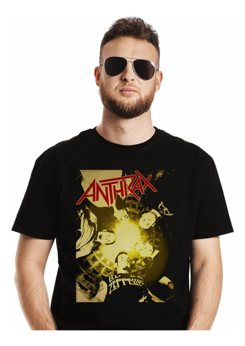 Polera Anthrax Faces Poster Metal Abominatron