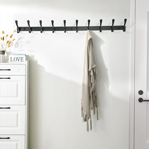 Perchero De Pared 10 Ganchos Paquete De 2 Acero Inoxidable N
