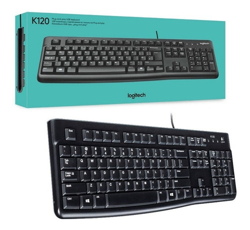 Imagen 3 de 3 de Teclado Español De Cable Usb K120 Resistente A Salpicadura