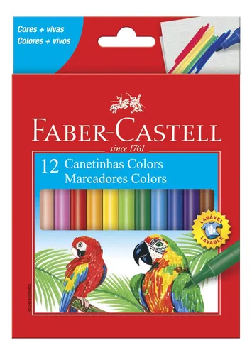 Canetinha Hidrográfica 12 Cores - Faber-castell