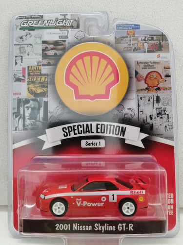 Rojo 2001 Nissan Skyline Gt-r Escala 1 64 Marca Greenlight 