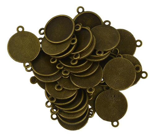 2 Base De Bisel En 40x Para 16mm Diy Charms Connector