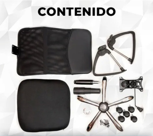 Silla De Escritorio Imback Ejecutiva Mesh Negra Con Tapizado De Mesh Y Cuero Sintético