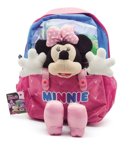 Mochila Espalda Minnie Mickey Peluche Km805 Maple 12 Cuota