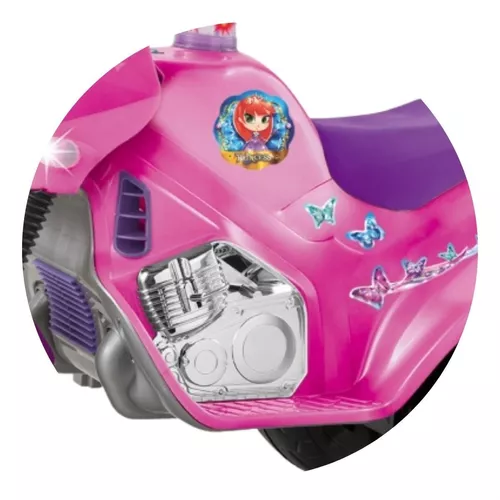 Moto Infantil Fada 6V Rosa/Lilás 1210L - Magic Toys