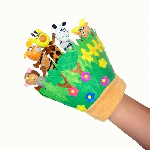 Imagen 4 de 6 de Titeres De Mano Dedo Manopla Didactico Animales 3 Cerditos