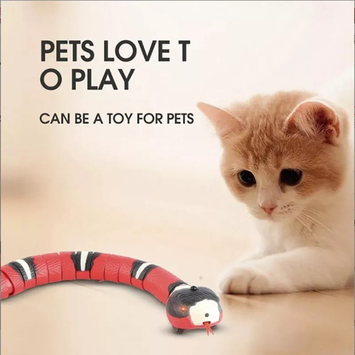 Imagen 8 de 8 de Serpiente Juguete Para Gatos Interactivo Sensor Obstáculos!