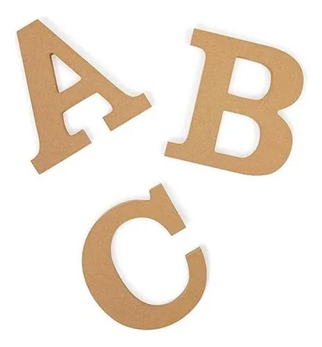 Letras Del Alfabeto De Madera Para Manualidades Letras 3d