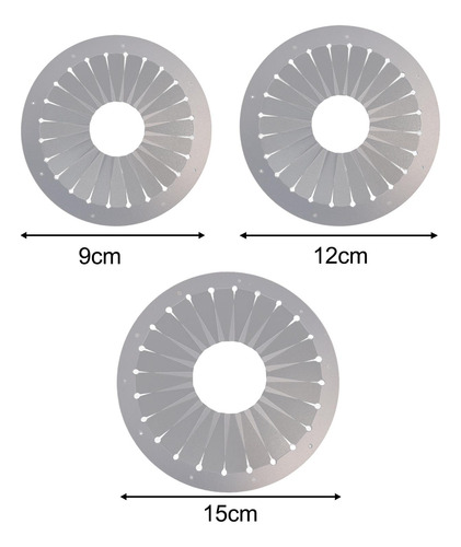 3x Rosette Maker Rosette Maker Plantilla Hobby Art Diy