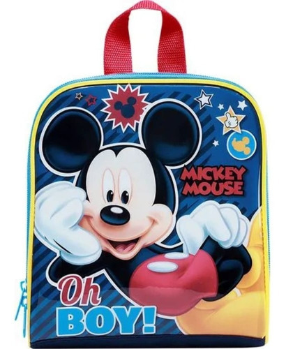 Lancheira Escolar Infantil Mickey 9304 Vermelha