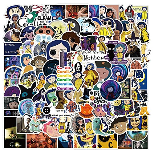 Stickers Coraline Puerta Secreta, 100pcs, Vinilos Aesthetic