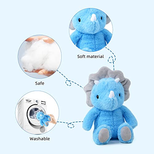 Peluche De Dinosaurio Azul Vanlinny, Peluche Suave De 9 PuLG